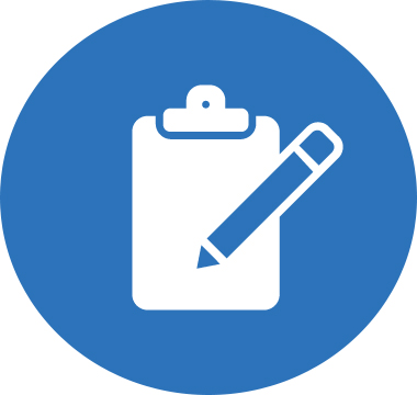 Icon image of clipboard and pen