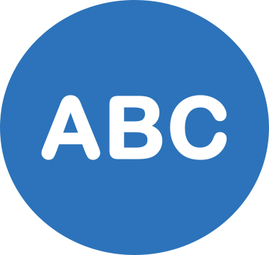 Icon image that reads ABC