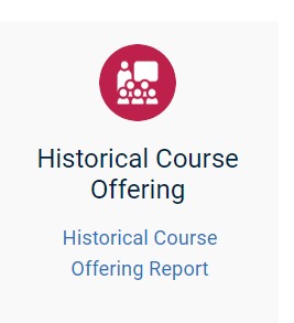 Screenshot of Historical Course Offering link on OUR website