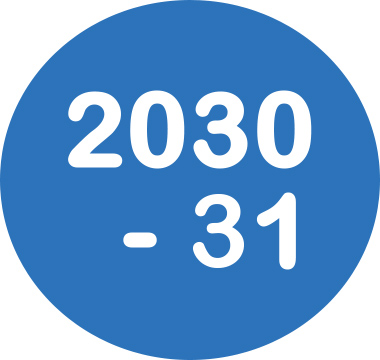 Icon reading 2030-2031 Academic Calendar