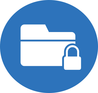 Icon image of a folder with a lock