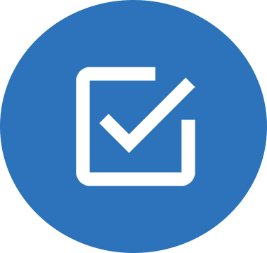 Icon image of checkmark in a box