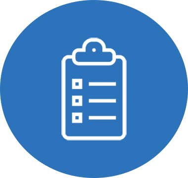 Icon image of a clipboard with a checklist