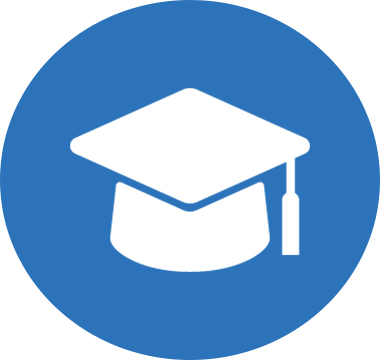 Icon image of a graduation cap